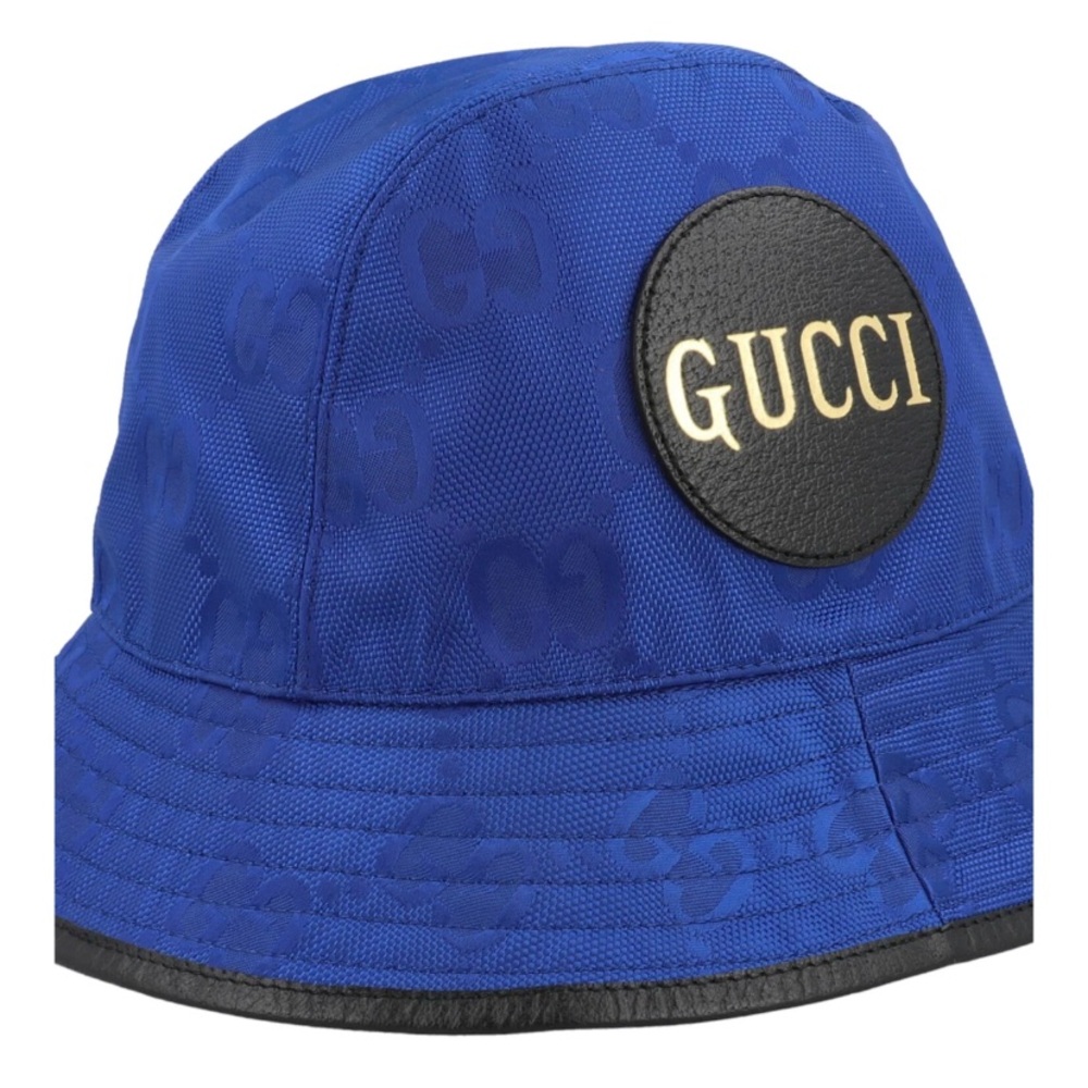 Gucci GG Logo Royal Blue Bucket Hat - Picture 3 of 3